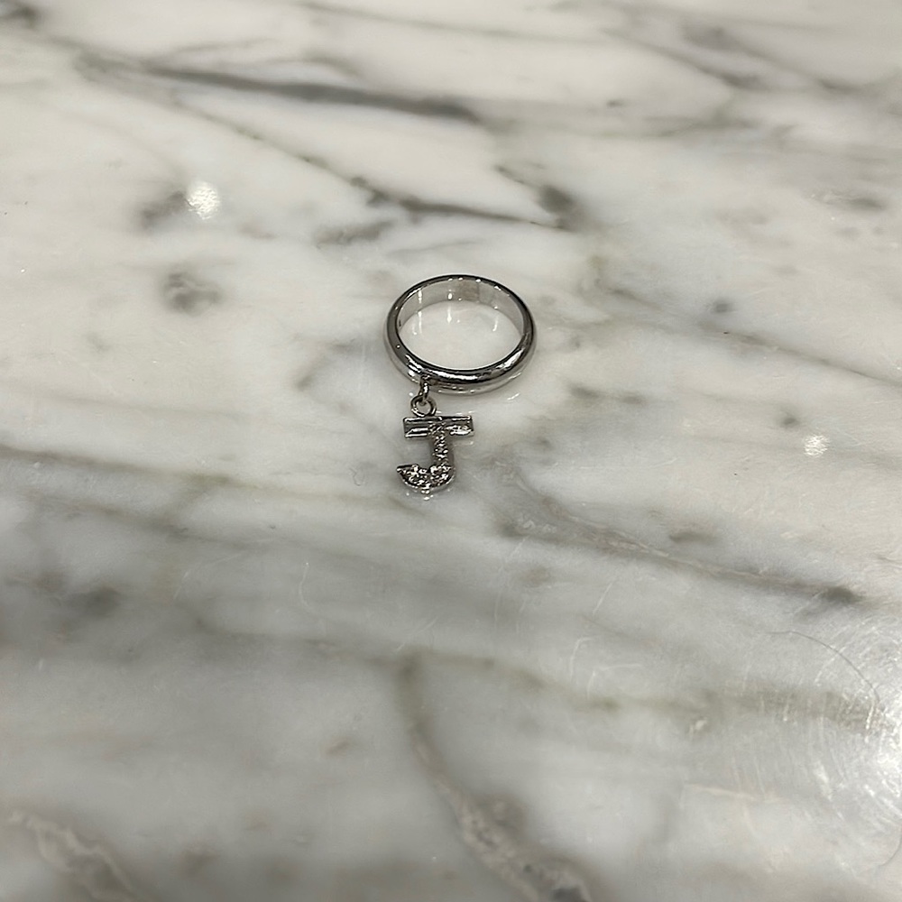 Vintage Initial Pinky Ring-J